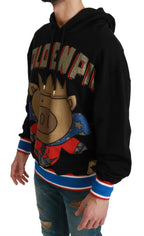 Dolce & Gabbana Black Sweater Pig of the Year Hooded - Zeiniez