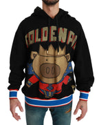 Dolce & Gabbana Black Sweater Pig of the Year Hooded - Zeiniez