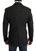 Dolce & Gabbana Gray Plaid Check Slim Fit Jacket Blazer - Zeiniez