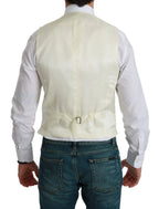 Dolce & Gabbana White Waistcoat Formal Wool  Vest - Zeiniez