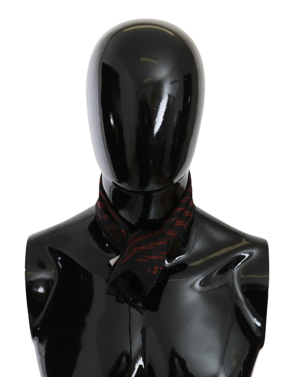 Costume National Black Orange 100% Silk Branded Scarf - Zeiniez