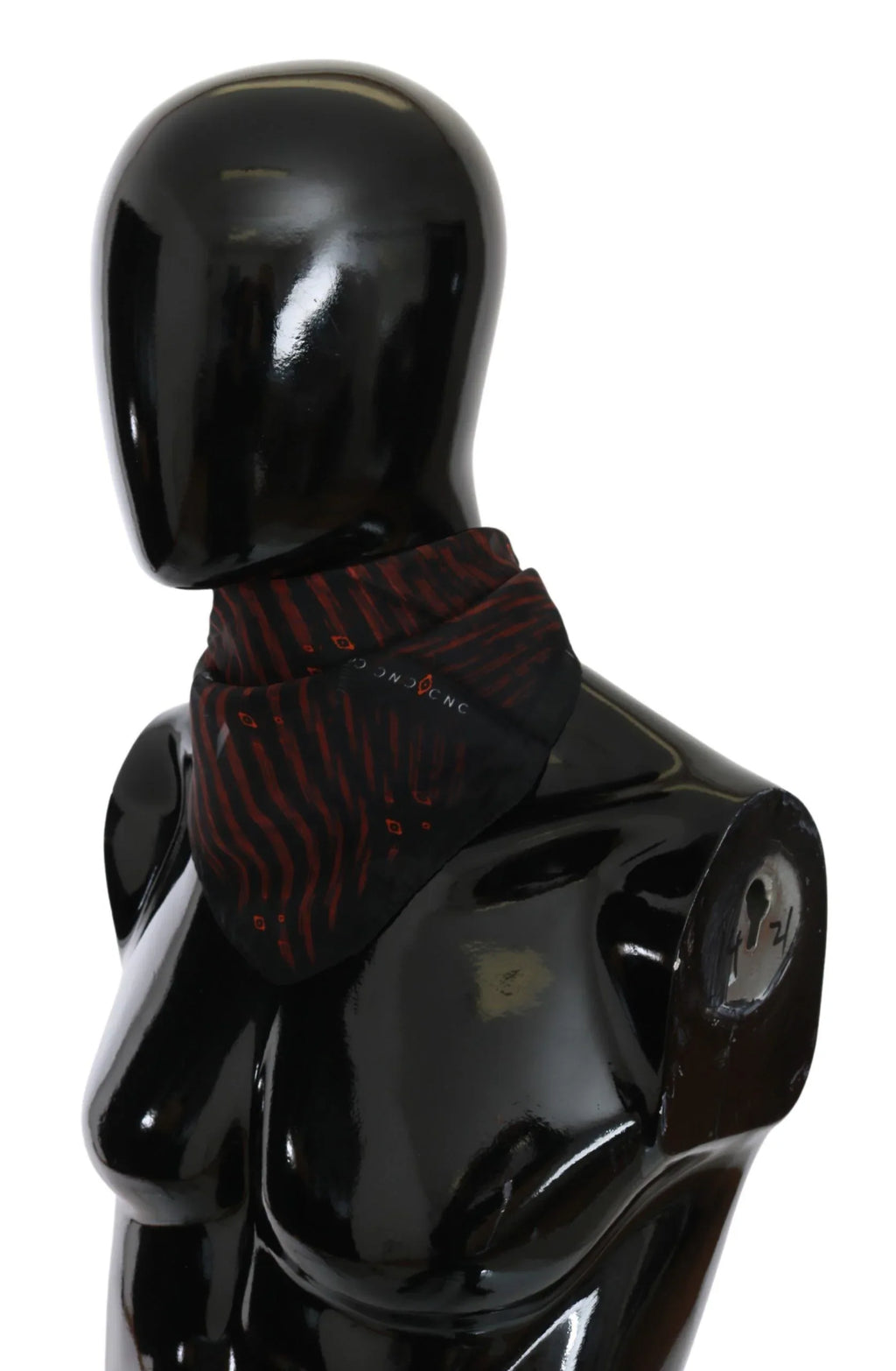 Costume National Black Orange 100% Silk Branded Scarf - Zeiniez