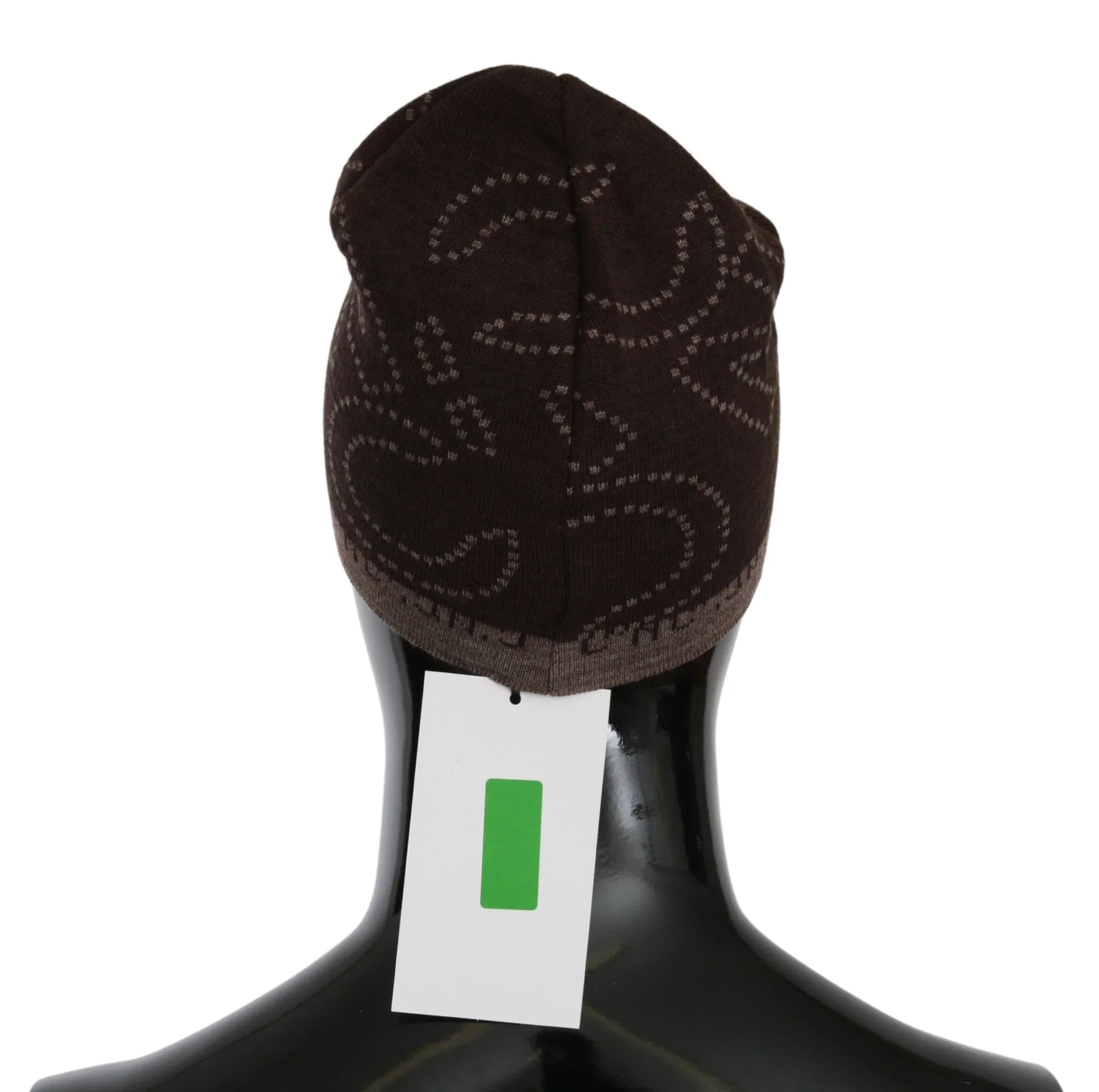 Costume National Beanie Brown Wool Blend Branded Hat - Zeiniez