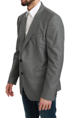 Dolce & Gabbana Gray Slim Fit Formal MARTINI Blazer - Zeiniez