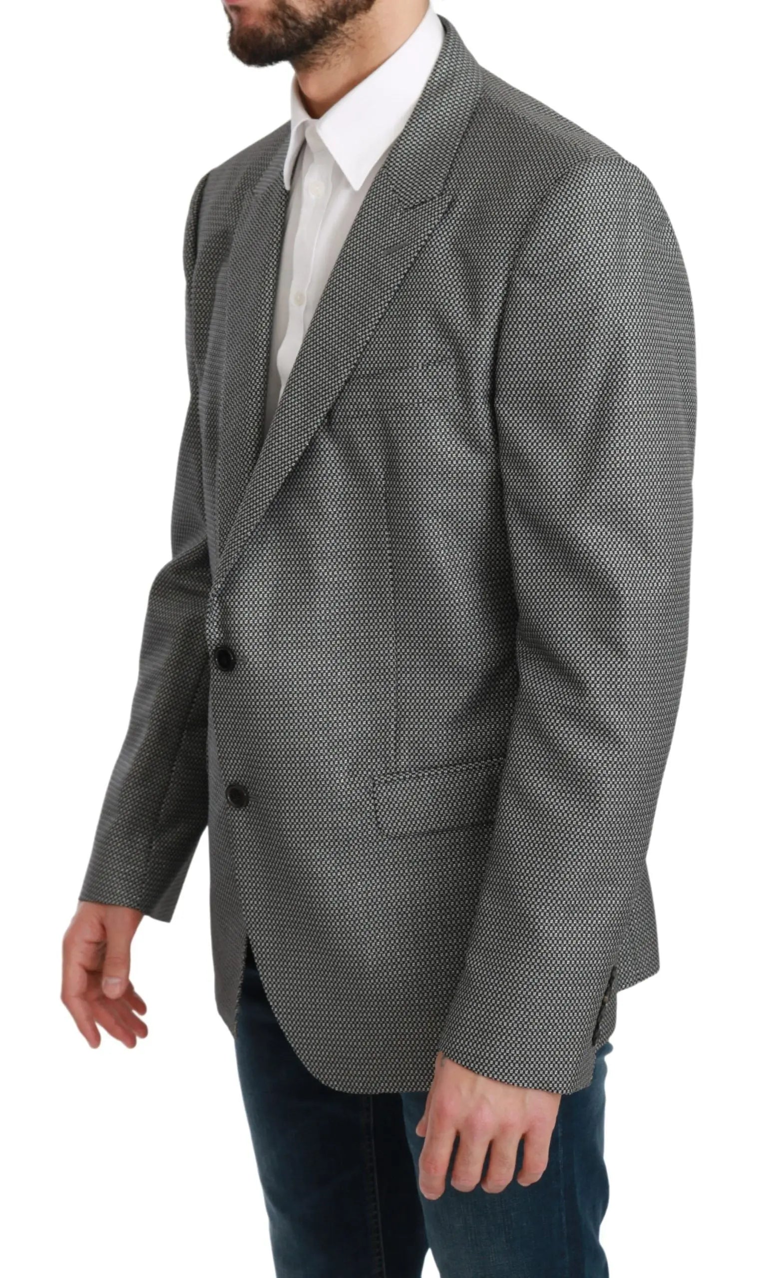 Dolce & Gabbana Gray Slim Fit Formal MARTINI Blazer - Zeiniez