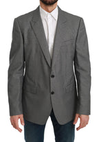Dolce & Gabbana Gray Slim Fit Formal MARTINI Blazer - Zeiniez