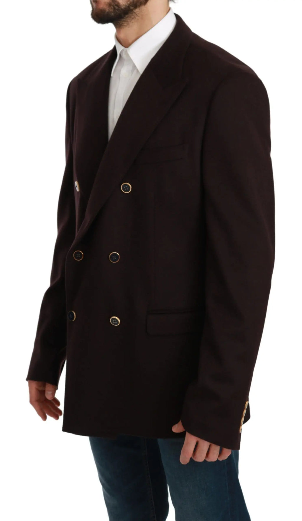 Dolce & Gabbana Bordeaux Cashmere Coat TAORMINA Blazer - Zeiniez