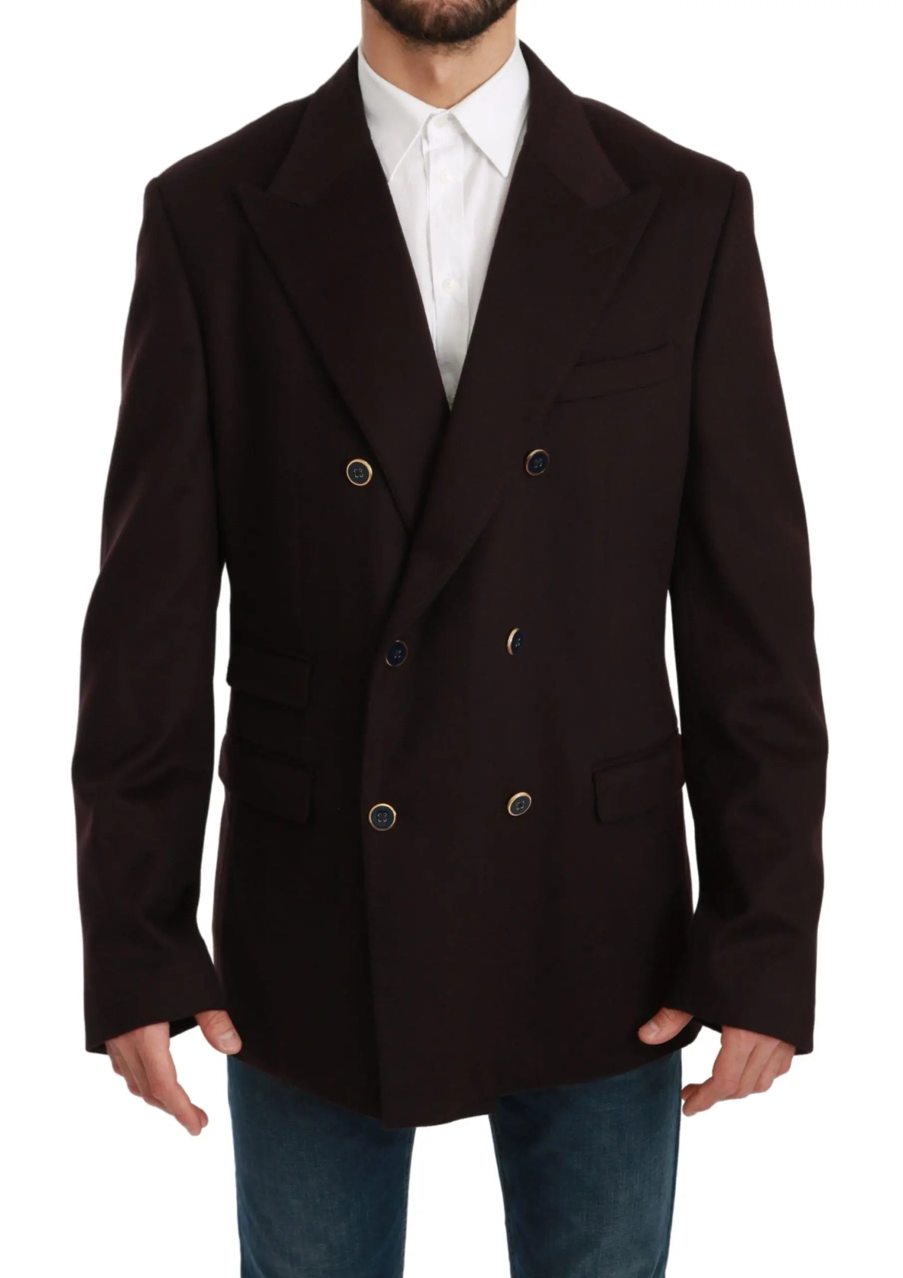 Dolce & Gabbana Bordeaux Cashmere Coat TAORMINA Blazer - Zeiniez