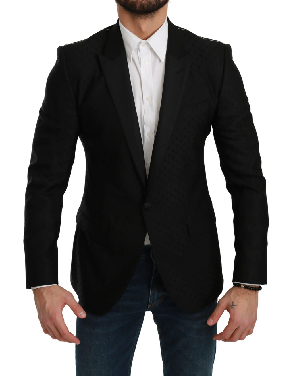 Dolce & Gabbana Black Slim Fit Coat Jacket MARTINI Blazer - Zeiniez