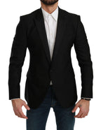 Dolce & Gabbana Black Slim Fit Coat Jacket MARTINI Blazer - Zeiniez
