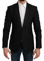 Dolce & Gabbana Black Slim Fit Coat Jacket MARTINI Blazer - Zeiniez