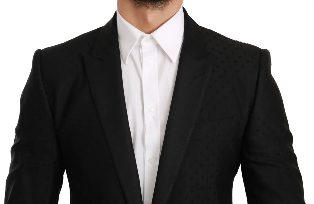 Dolce & Gabbana Black Slim Fit Coat Jacket MARTINI Blazer - Zeiniez