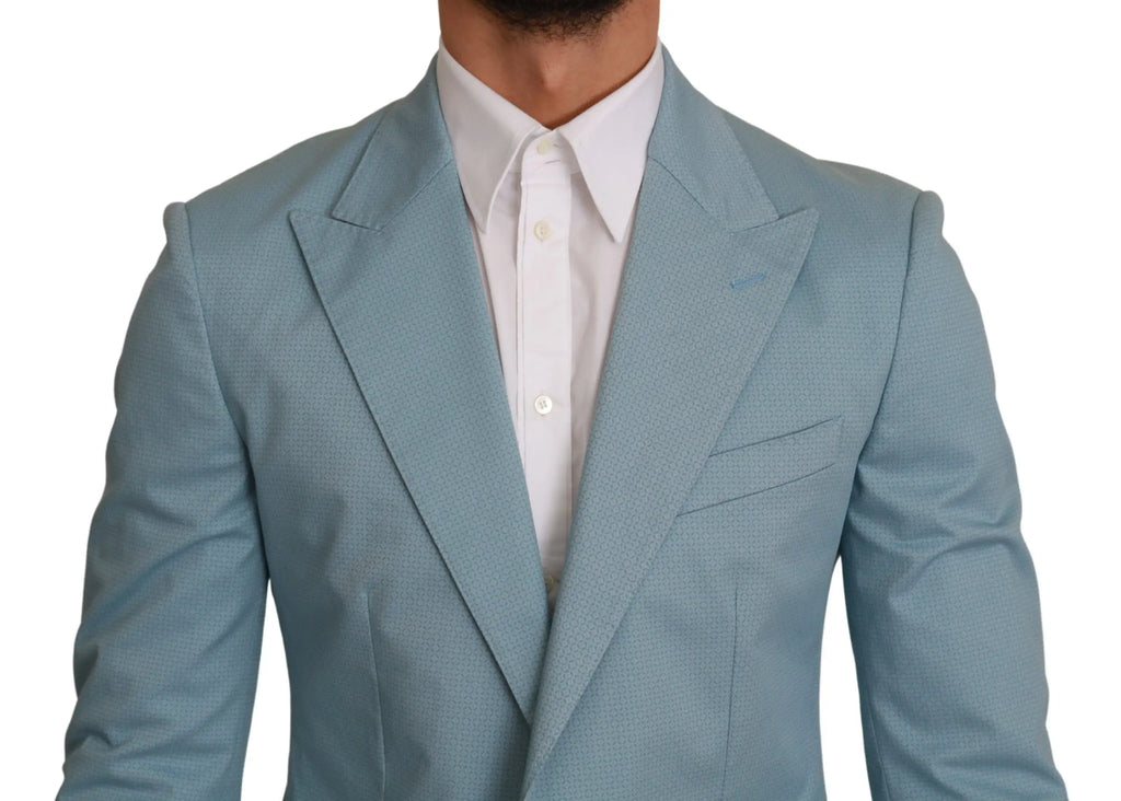 Dolce & Gabbana Blue Slim Fit Coat Jacket MARTINI Blazer - Zeiniez