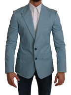 Dolce & Gabbana Blue Slim Fit Coat Jacket MARTINI Blazer - Zeiniez