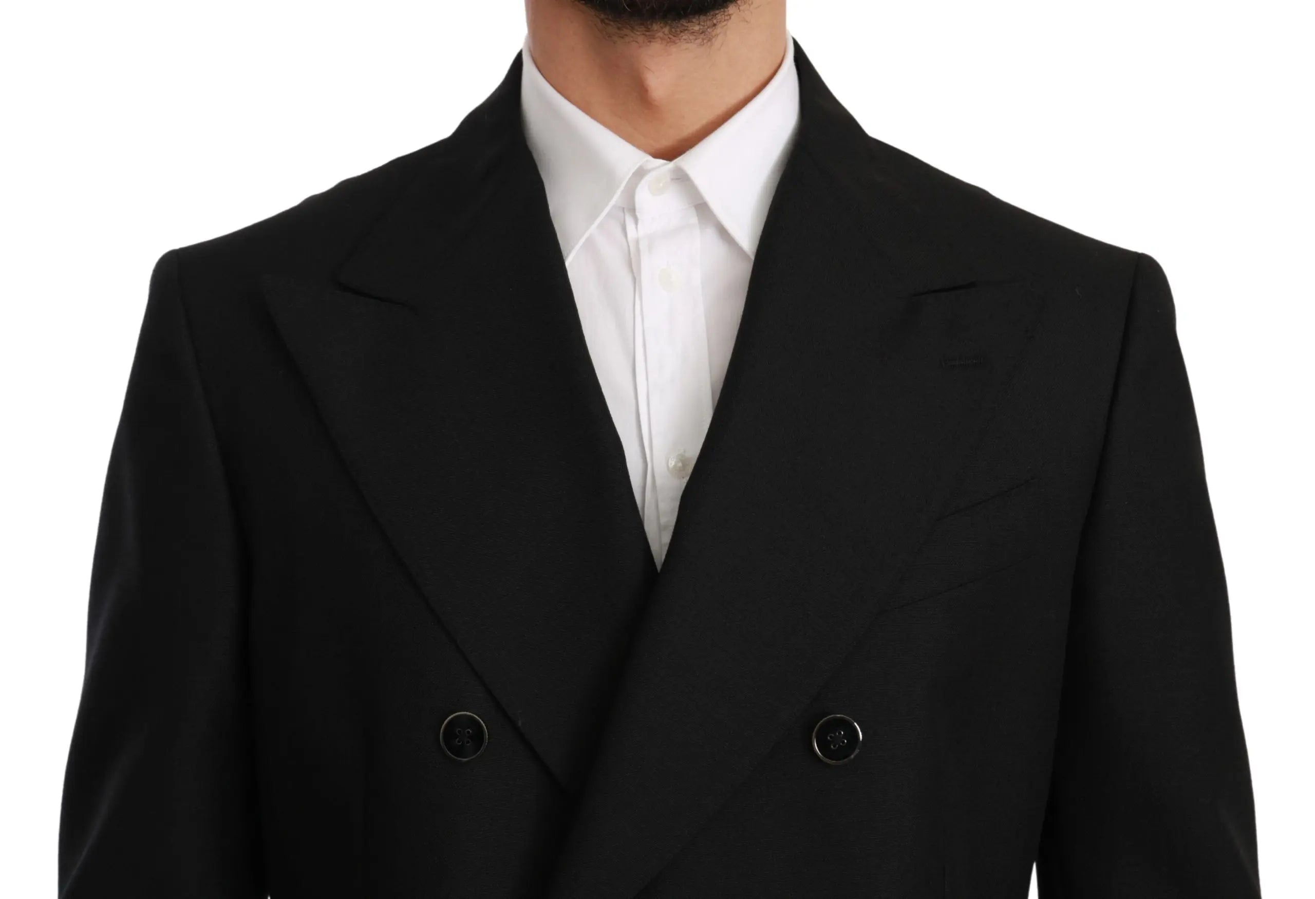 Dolce & Gabbana Black Slim Fit Jacket Coat Wool Blazer - Zeiniez