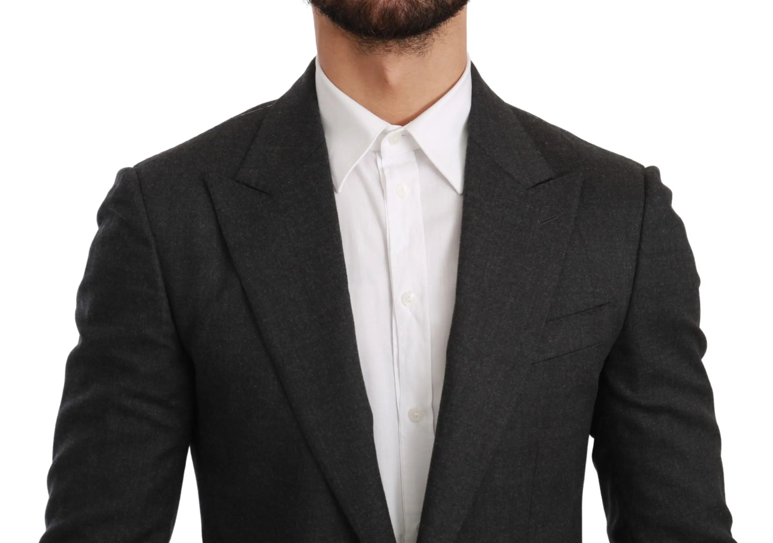 Dolce & Gabbana Gray NAPOLI Slim Fit Jacket Wool Blazer - Zeiniez