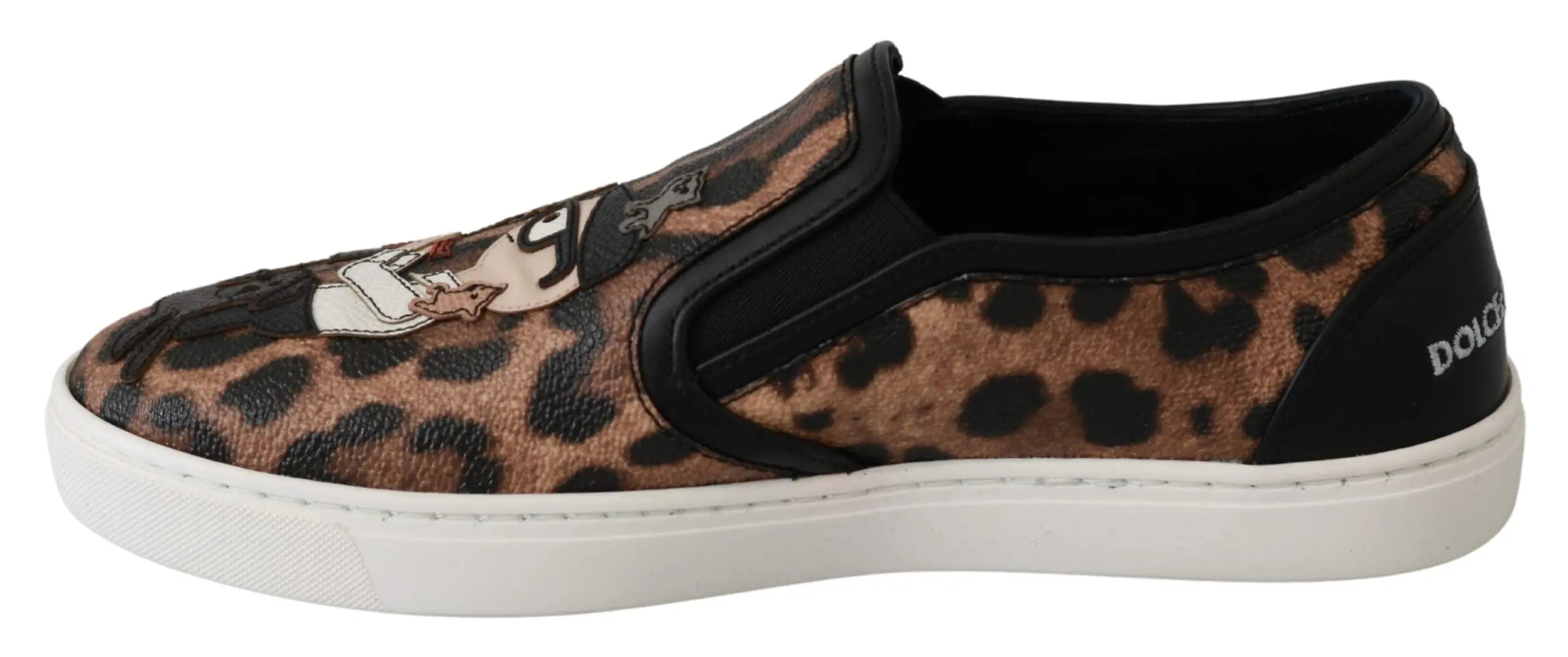 Dolce & Gabbana Leather Leopard #dgfamily Loafers Shoes - Zeiniez