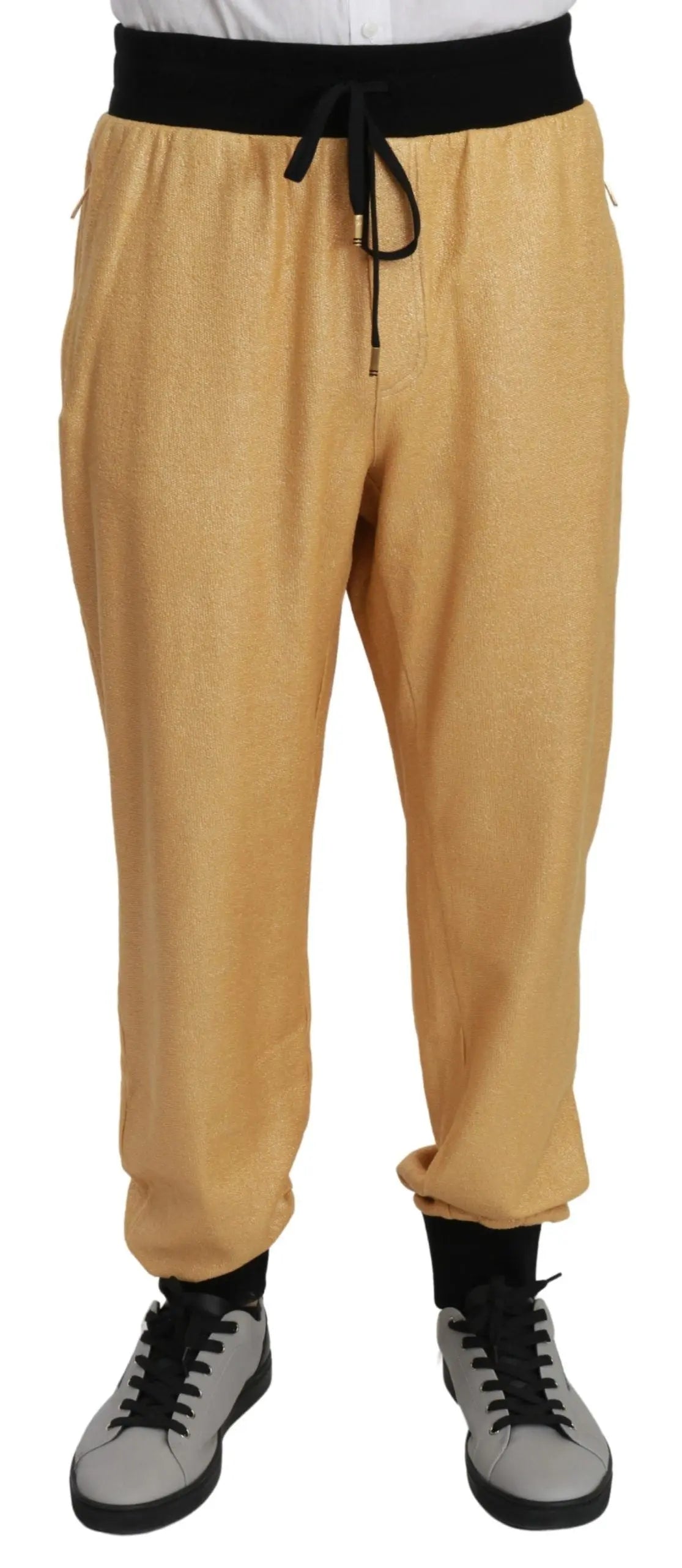 Dolce & Gabbana Gold Year Of The Pig Cotton Mens Pants - Zeiniez
