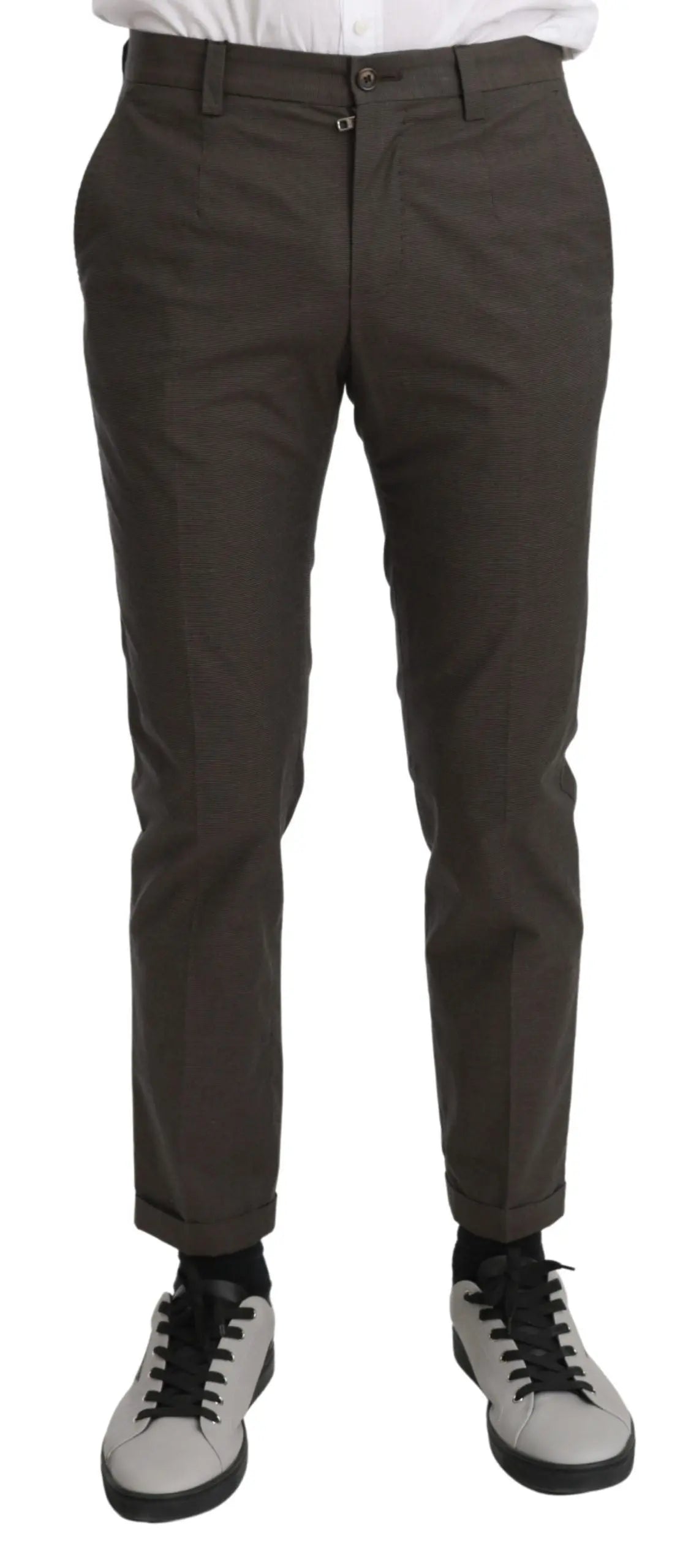 Dolce & Gabbana Brown Casual Mens Trouser 100% Cotton Pants - Zeiniez