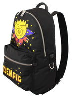 Dolce & Gabbana Black Golden Pig of the Year School Backpack - Zeiniez