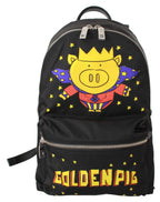 Dolce & Gabbana Black Golden Pig of the Year School Backpack - Zeiniez