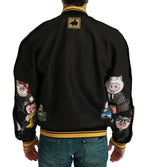 Dolce & Gabbana Black YEAR OF THE PIG Bomber Jacket - Zeiniez