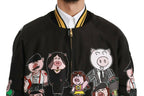 Dolce & Gabbana Black YEAR OF THE PIG Bomber Jacket - Zeiniez