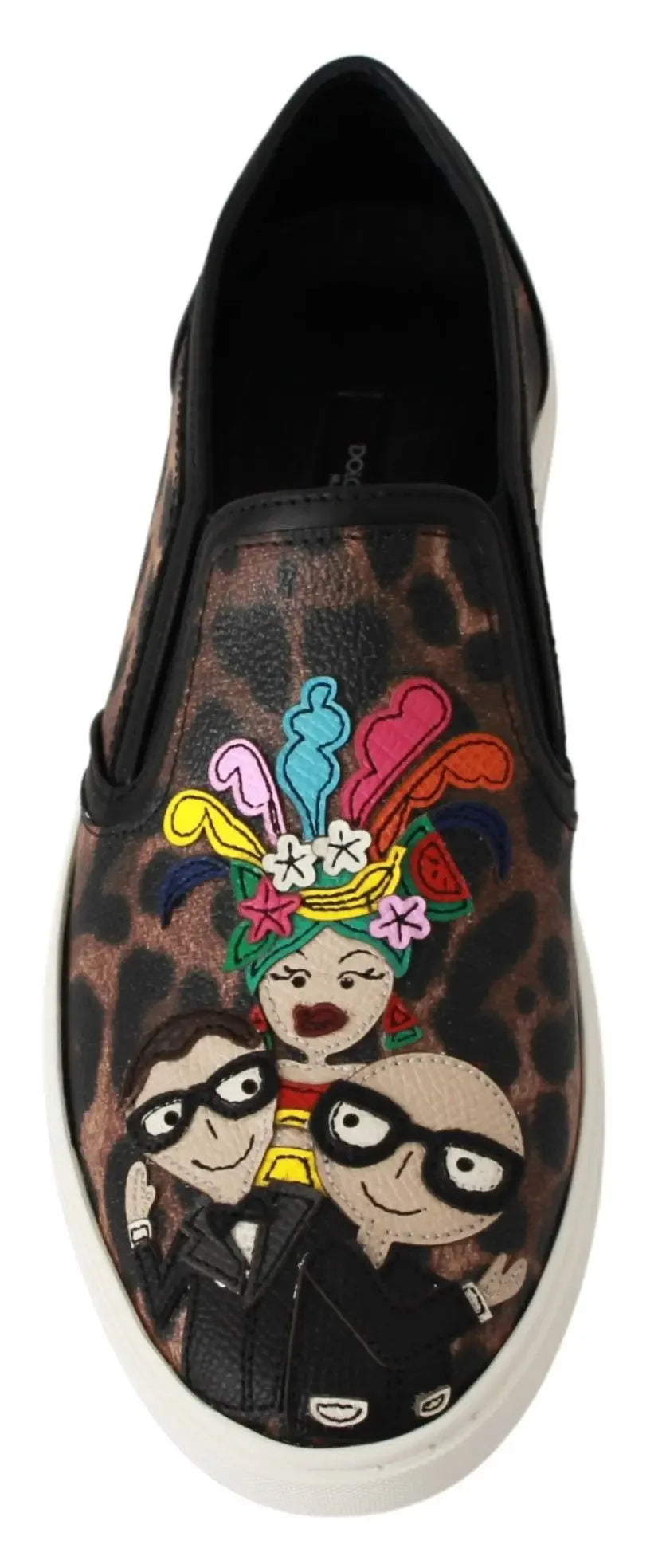 Dolce & Gabbana Leather Leopard #dgfamily Loafers Shoes - Zeiniez