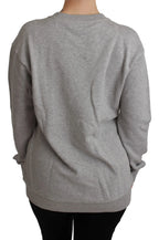 Dolce & Gabbana Gray #dgfamily Cotton Pullover Sweater - Zeiniez