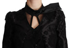 Dolce & Gabbana Black Floral Jacquard Blazer Silk Jacket - Zeiniez