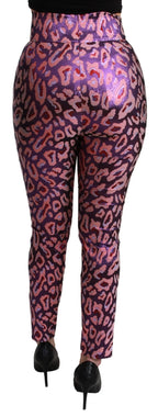 Dolce & Gabbana Multicolor Patterned Cropped High Waist Pants - Zeiniez