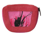 PINKO Pink Suede Printed Coin Holder Women Fabric Zippered Purse - Zeiniez
