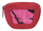 PINKO Pink Suede Printed Coin Holder Women Fabric Zippered Purse - Zeiniez