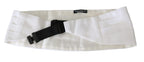 Dolce & Gabbana White Men Waist Belt Cotton Cummerbund - Zeiniez