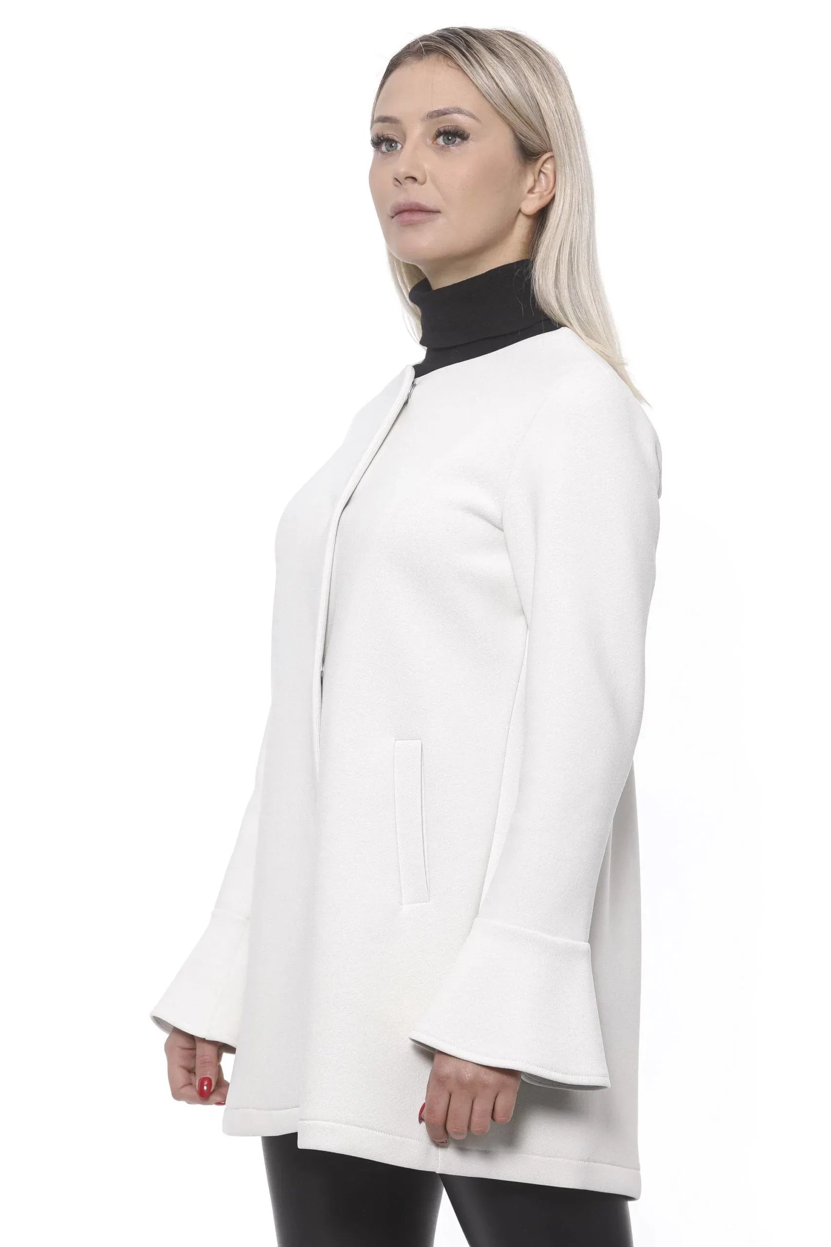 19V69 Italia White Neoprene Jacket & Coat - Zeiniez