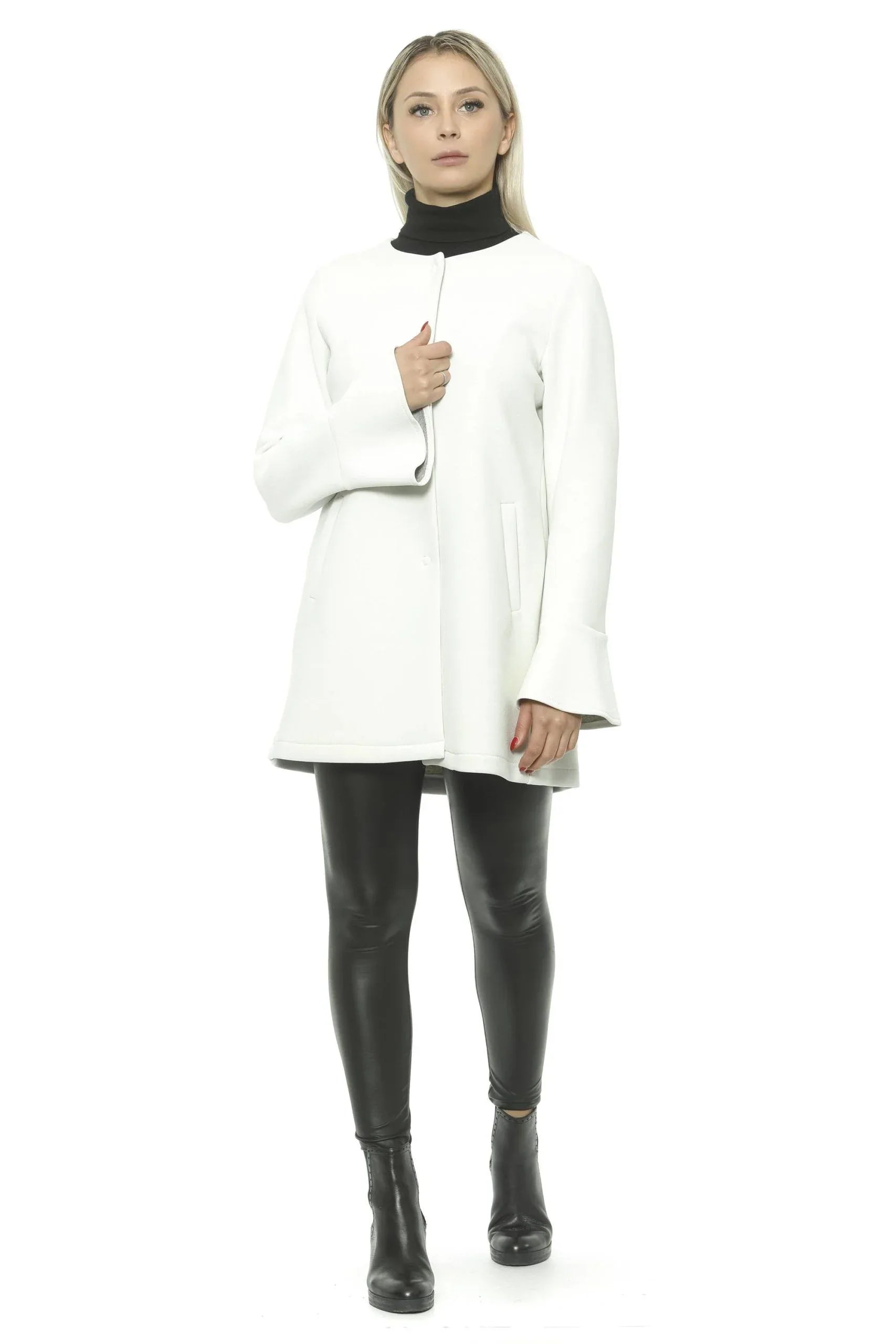 19V69 Italia White Neoprene Jacket & Coat - Zeiniez