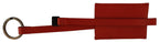 Costume National Red Leather Branded Logo Keyring Keychain - Zeiniez
