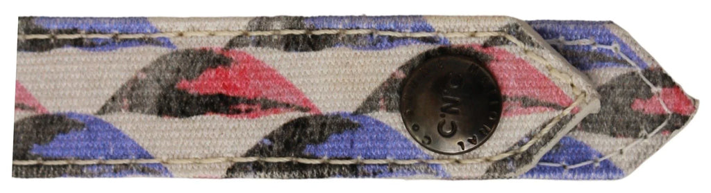 Costume National White Ring Branded Textile Keychain - Zeiniez