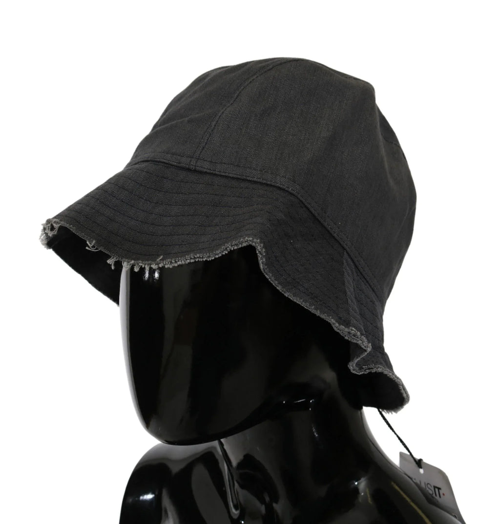 Costume National Black Washed Wide Brim Outdoor Bucket Hat - Zeiniez