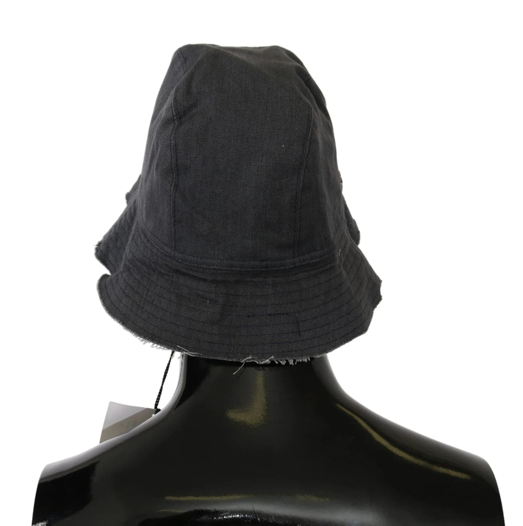 Costume National Black Washed Wide Brim Outdoor Bucket Hat - Zeiniez