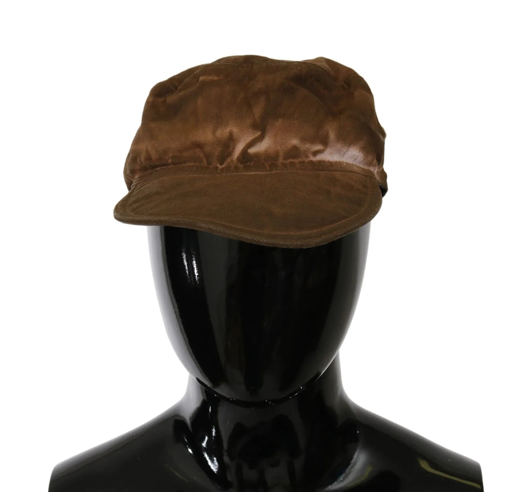 Costume National Brown Newsboy Beret Cabbie Fedora Hat - Zeiniez