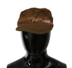 Costume National Brown Newsboy Beret Cabbie Fedora Hat - Zeiniez