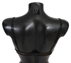 Roberto Cavalli Black Leopard Nylon Push Up Bra Underwear - Zeiniez