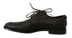 Dolce & Gabbana Brown Leather Laceups Dress Mens Shoes - Zeiniez