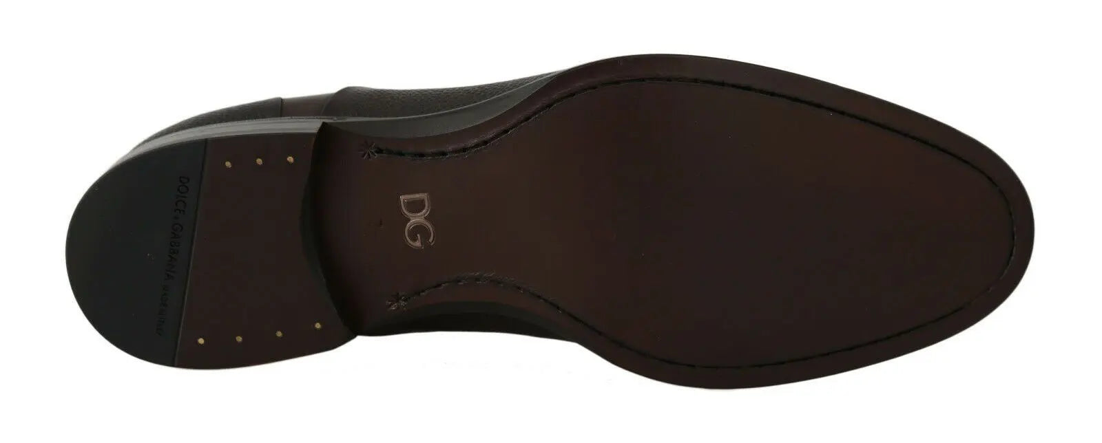 Dolce & Gabbana Brown Leather Laceups Dress Mens Shoes - Zeiniez