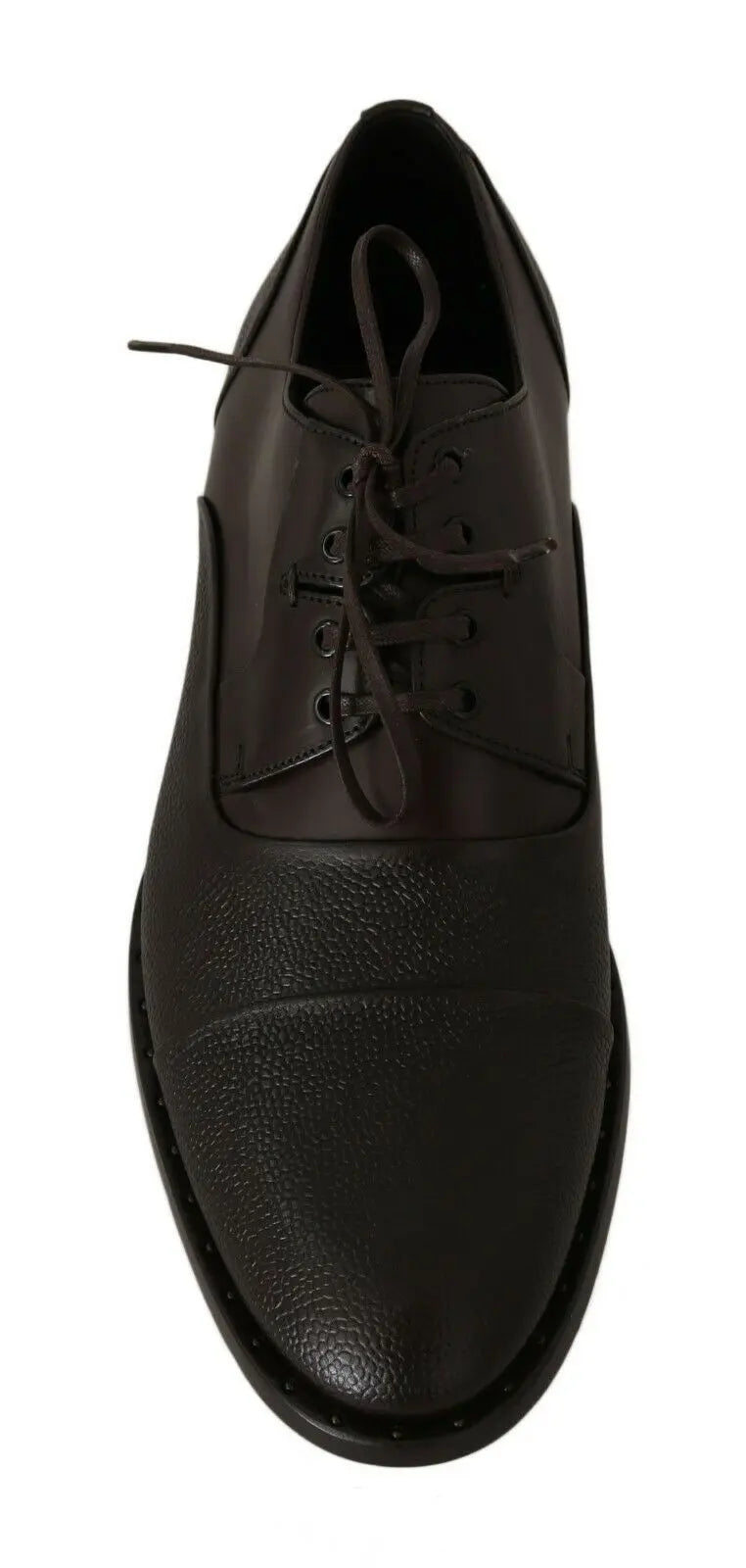Dolce & Gabbana Brown Leather Laceups Dress Mens Shoes - Zeiniez