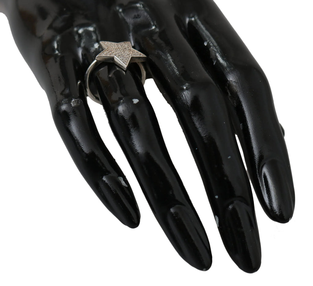 Nialaya Silver Womens Clear CZ Star 925 Ring - Zeiniez