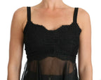 Dolce & Gabbana Black Silk Lace Dress Chemise Lingerie - Zeiniez
