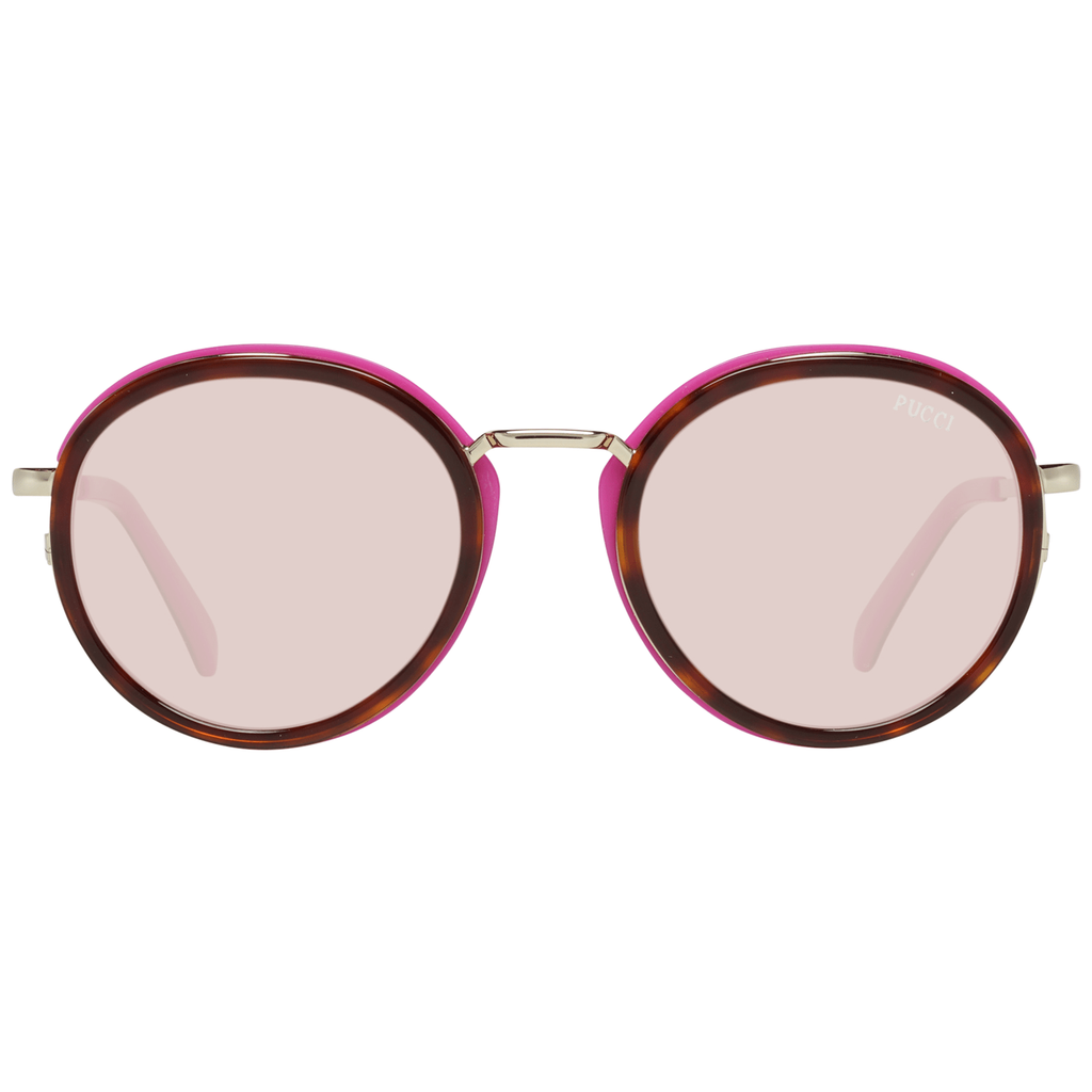 Emilio Pucci Brown Metal & Plastic Sunglasses