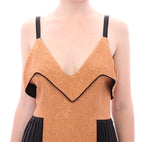 FILOS Black Bronze Silk Sleeveless Above Sheath Dress - Zeiniez